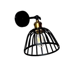 Lampada da parete in acciaio verniciato chiaro, decorazione da caffè americano nero opaco, lampada da parete retrò, lampada a spada laser sulla parete