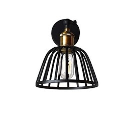 Lampada da parete in acciaio verniciato chiaro, decorazione da caffè americano nero opaco, lampada da parete retrò, lampada a spada laser sulla parete