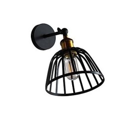 Lampada da parete in acciaio verniciato chiaro, decorazione da caffè americano nero opaco, lampada da parete retrò, lampada a spada laser sulla parete