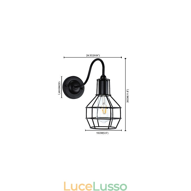 Applique da parete Applique da parete Applique da parete Lampada da parete in ferro Lampada da parete con spada laser nera stupida