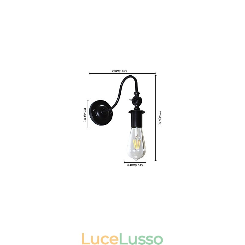 Lampada da parete Light Buzz Wall Iron Lampada da parete Dumb Black Lightsaber Lampada da parete