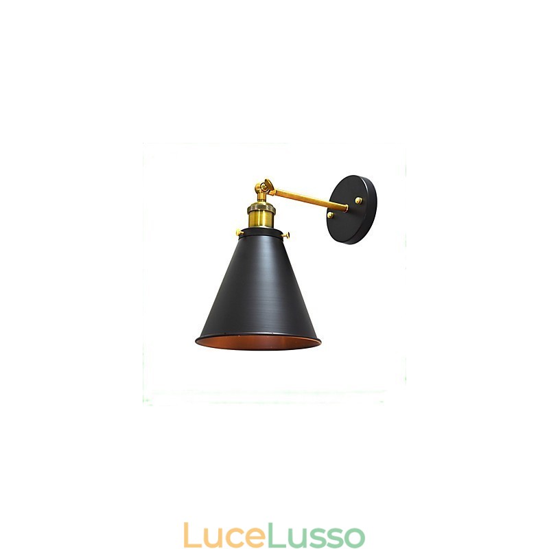 Lampada da parete singola in ferro con vernice Light Buzz, lampada da parete con spada laser nera stupida