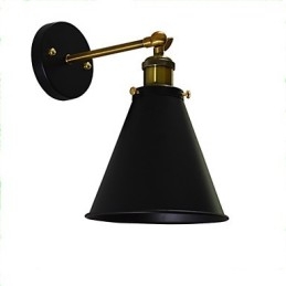 Lampada da parete singola in ferro con vernice Light Buzz, lampada da parete con spada laser nera stupida