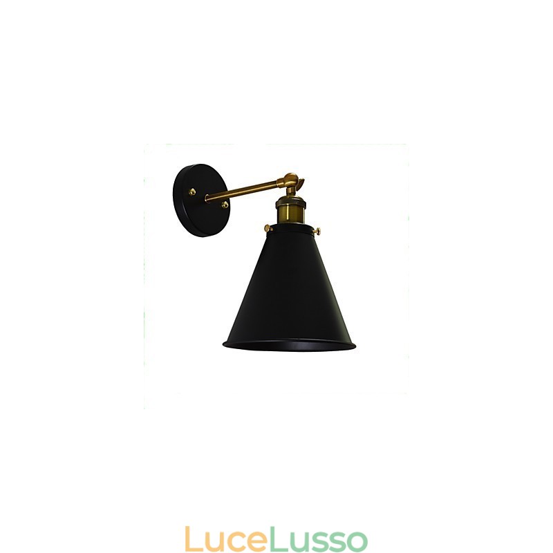 Lampada da parete singola in ferro con vernice Light Buzz, lampada da parete con spada laser nera stupida