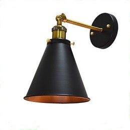 Lampada da parete singola in ferro con vernice Light Buzz, lampada da parete con spada laser nera stupida