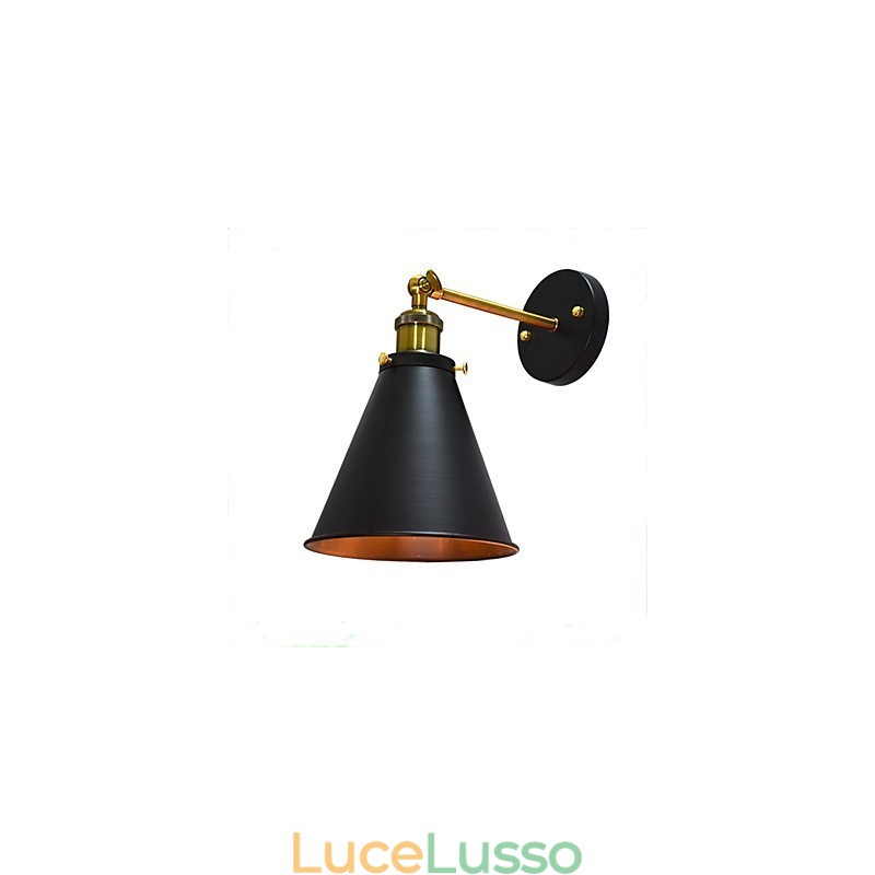 Lampada da parete singola in ferro con vernice Light Buzz, lampada da parete con spada laser nera stupida