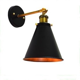 Lampada da parete singola in ferro con vernice Light Buzz, lampada da parete con spada laser nera stupida