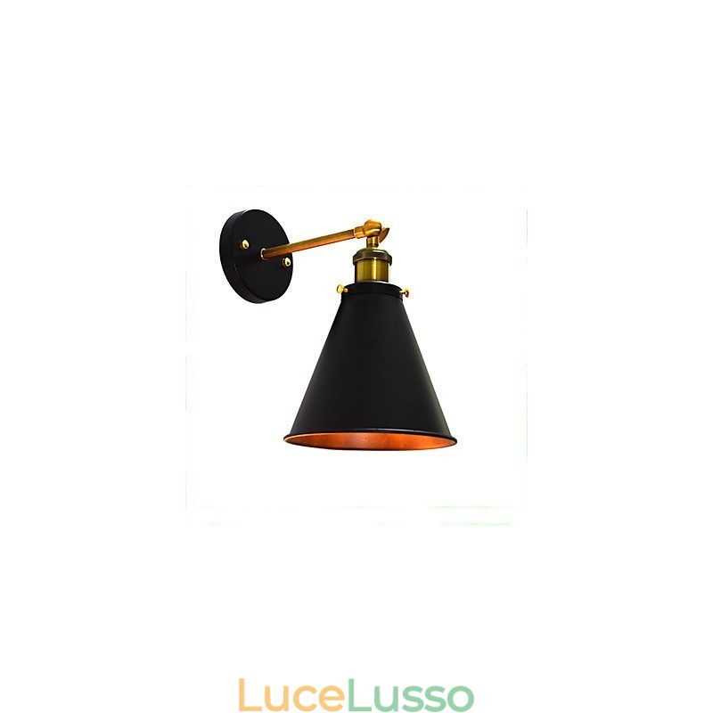 Lampada da parete singola in ferro con vernice Light Buzz, lampada da parete con spada laser nera stupida