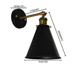 Lampada da parete singola in ferro con vernice Light Buzz, lampada da parete con spada laser nera stupida