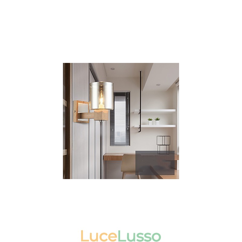 Finitura moderna contemporanea in ossido nero caratteristica per applique da parete Uplight