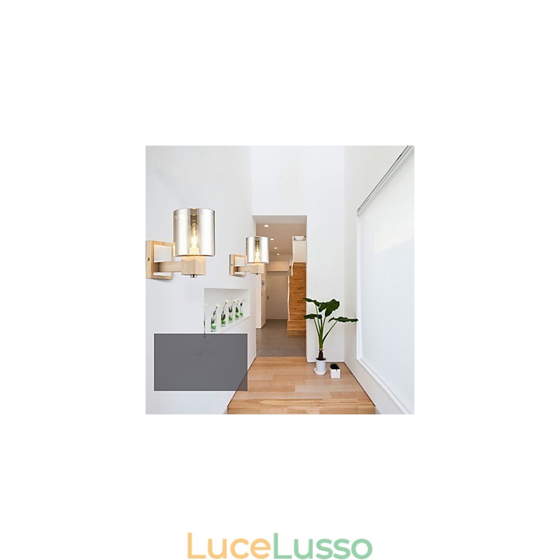 Finitura moderna contemporanea in ossido nero caratteristica per applique da parete Uplight