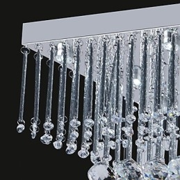 Lampada da soffitto artistica con design di perline di cristallo