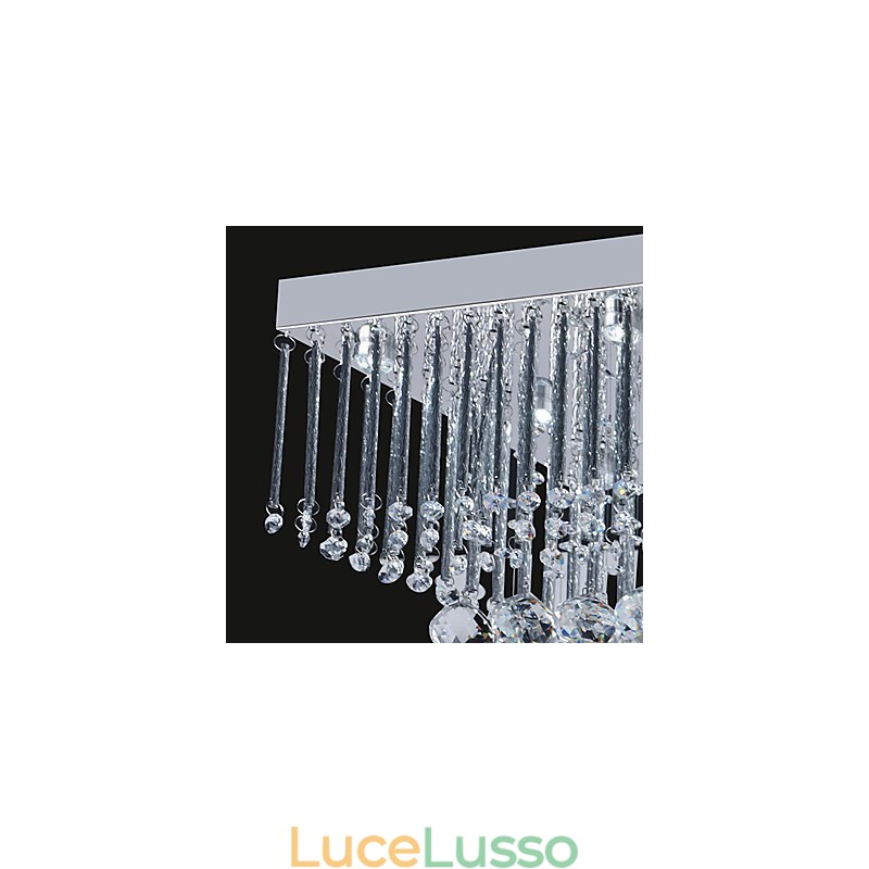Lampada da soffitto artistica con design di perline di cristallo