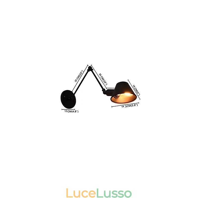 Applique da parete Applique da parete Applique da parete Lampada da parete in ferro Lampada da parete con spada laser nera stupida