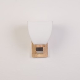 Lampada da parete semplice Lampada da comodino con paralume in vetro e legno massello per camera da letto Cassettiera Soggiorno Cameretta per bambini Dormitorio universitario Tavolino da caffè Libreria