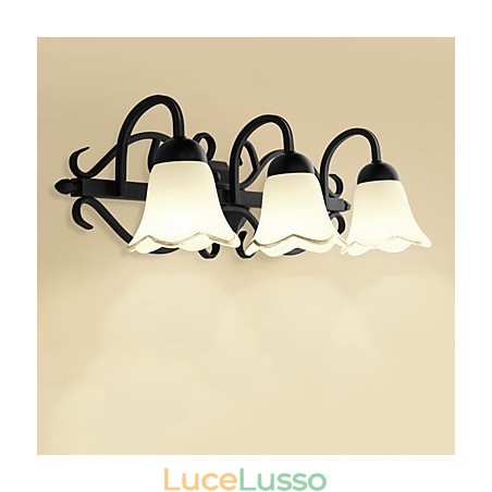 Rustic Lodge elettrolitico Caratteristica per illuminazione da parete per bagno Downlight