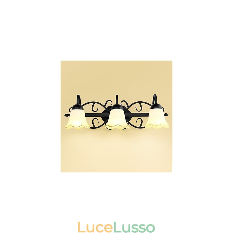 Rustic Lodge elettrolitico Caratteristica per illuminazione da parete per bagno Downlight