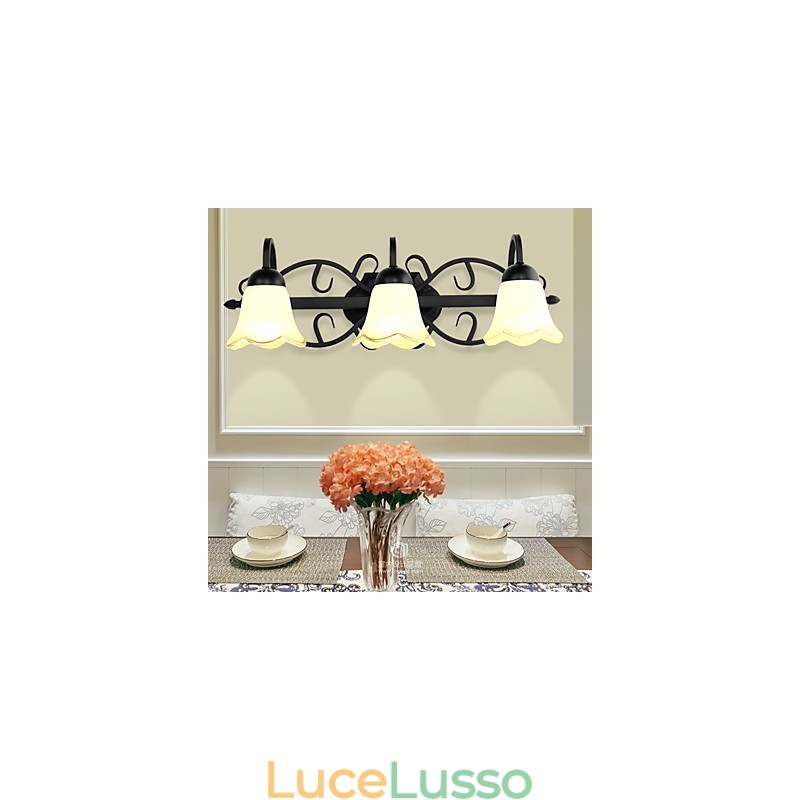 Rustic Lodge elettrolitico Caratteristica per illuminazione da parete per bagno Downlight