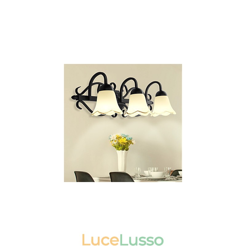 Rustic Lodge elettrolitico Caratteristica per illuminazione da parete per bagno Downlight