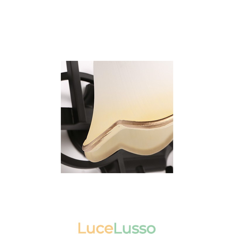 Rustic Lodge elettrolitico Caratteristica per illuminazione da parete per bagno Downlight