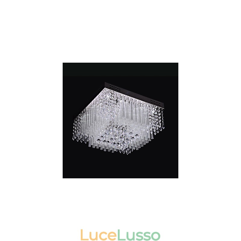 Plafoniera Cristallo Lusso Moderno Soggiorno 16 Luci
