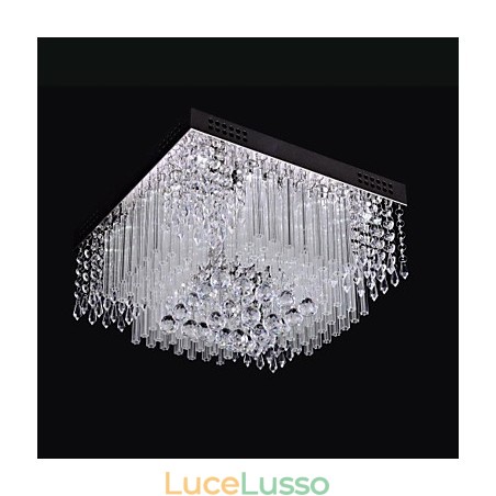 Plafoniera Cristallo Lusso Moderno Soggiorno 16 Luci Plafoniera Cristallo Lusso Moderno Soggiorno 16 Luci