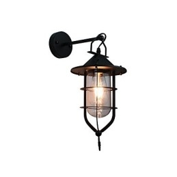 Lampada da parete in acciaio verniciato chiaro, decorazione da caffè americano nero opaco, lampada da parete retrò, lampada a spada laser sulla parete