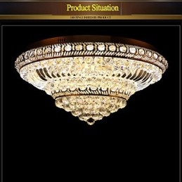 Moderna lampada da soffitto in cristallo di lusso che assorbe la luce a cupola, diametro 60 cm