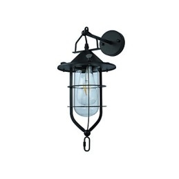 Lampada da parete in acciaio verniciato chiaro, decorazione da caffè americano nero opaco, lampada da parete retrò, lampada a spada laser sulla parete