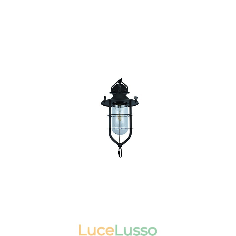 Lampada da parete in acciaio verniciato chiaro, decorazione da caffè americano nero opaco, lampada da parete retrò, lampada a spada laser sulla parete
