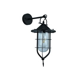 Lampada da parete in acciaio verniciato chiaro, decorazione da caffè americano nero opaco, lampada da parete retrò, lampada a spada laser sulla parete