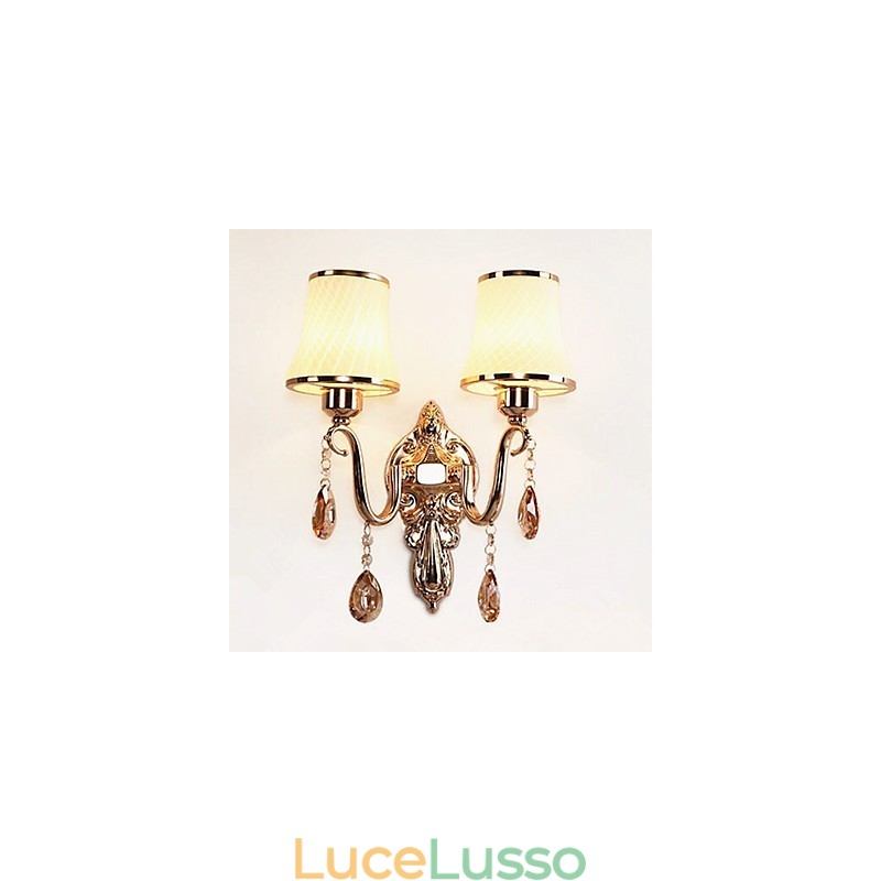 Moderna caratteristica contemporanea galvanizzata per la protezione degli occhi in cristallo, luci da parete con luce ambientale
