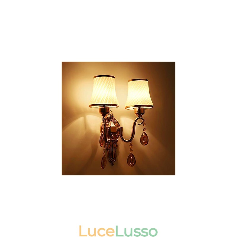 Moderna caratteristica contemporanea galvanizzata per la protezione degli occhi in cristallo, luci da parete con luce ambientale