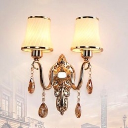 Moderna caratteristica contemporanea galvanizzata per la protezione degli occhi in cristallo, luci da parete con luce ambientale