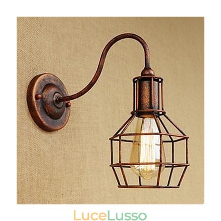 Lampada da parete americana a braccio lungo in ferro, nostalgica e retrò, creativa, di colore ruggine, per studio, salotto Lampada da parete americana a braccio lungo in ferro, nostalgica e retrò, creativa, di colore ruggine, per studio, salotto