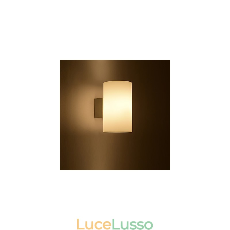 Lampada da parete in vetro per base in metallo e paralume in vetro per luce da camera da letto