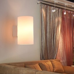 Lampada da parete in vetro per base in metallo e paralume in vetro per luce da camera da letto