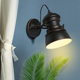 Applique da parete in metallo vintage, lampada da parete industriale, lampada di semplicità per illuminazione da bar, club e caffetteria