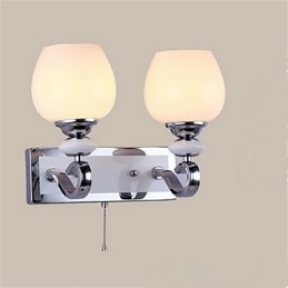 Moderna contemporanea placcatura elettrolitica caratteristica per braccio oscillante protezione degli occhi luce ambientale applique da parete luce da parete