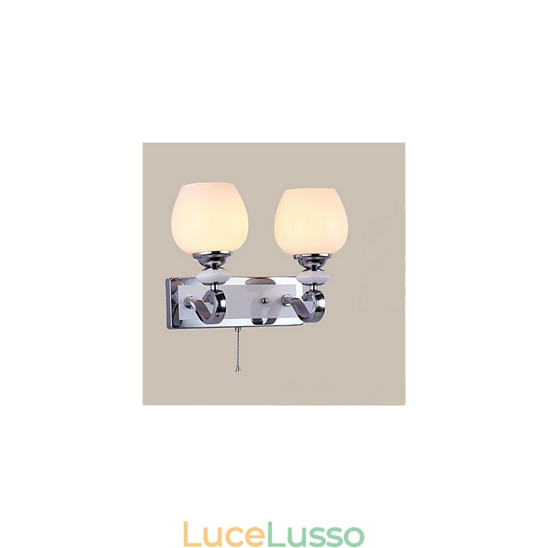 Moderna contemporanea placcatura elettrolitica caratteristica per braccio oscillante protezione degli occhi luce ambientale applique da parete luce da parete