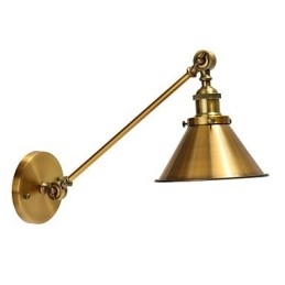 Applique da parete in metallo vintage, lampada da parete industriale retrò, paralume regolabile, apparecchi di illuminazione notturna
