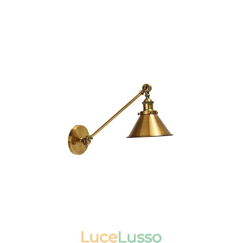 Applique da parete in metallo vintage, lampada da parete industriale retrò, paralume regolabile, apparecchi di illuminazione notturna