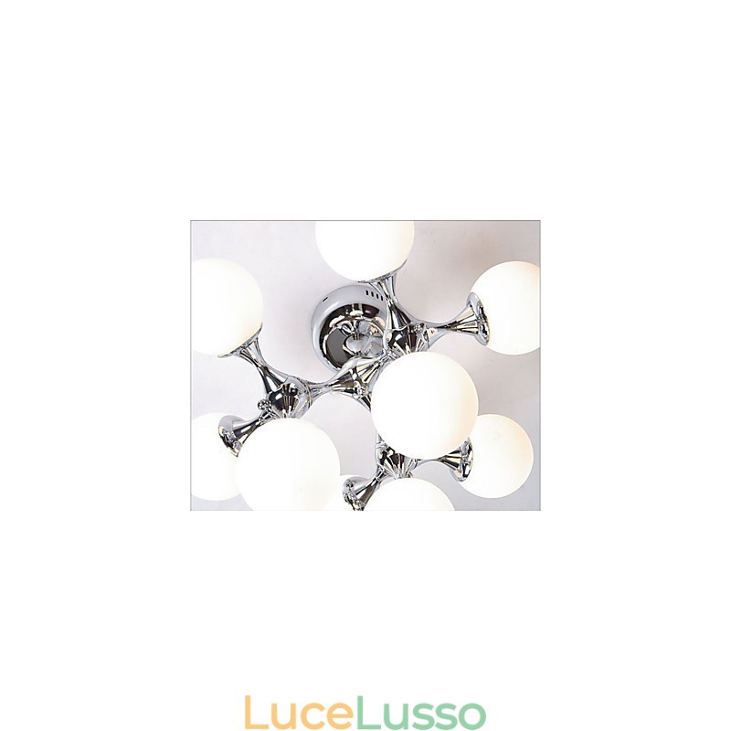 Lampada a sfera in vetro artistico