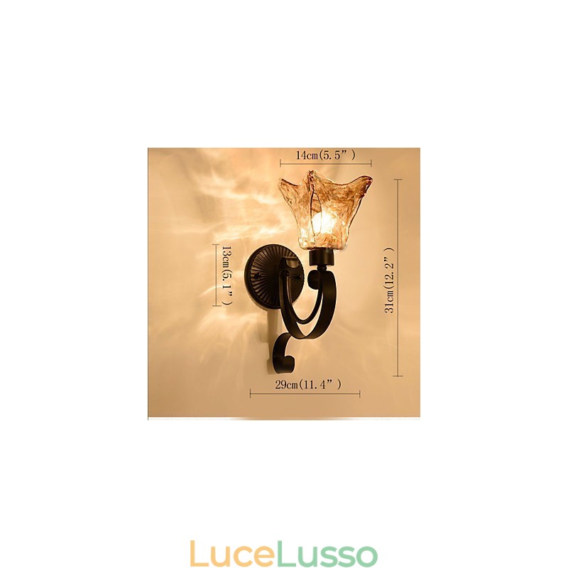 Lampada da parete semplice soggiorno luce ferro decorativo camera da letto lampada da comodino lampada da corridoio