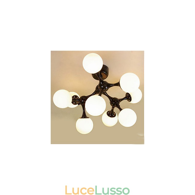 Lampada a sfera in vetro artistico