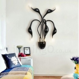 Applique da parete Swan Head Modern Contemporary Multi Colours Luce ambientale Applique da parete