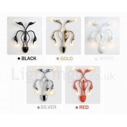 Applique da parete Swan Head Modern Contemporary Multi Colours Luce ambientale Applique da parete