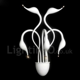 Applique da parete Swan Head Modern Contemporary Multi Colours Luce ambientale Applique da parete