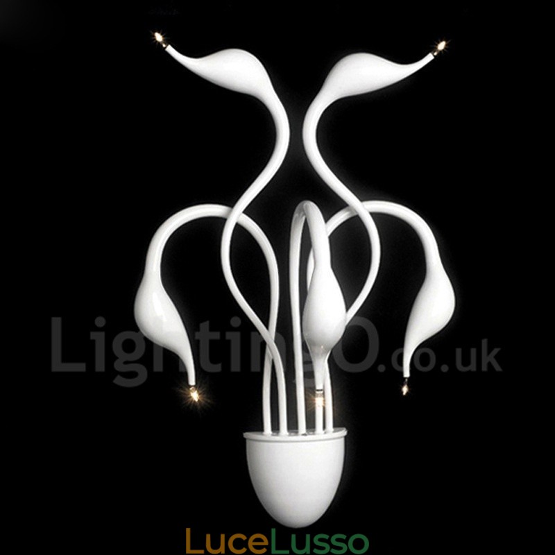Applique da parete Swan Head Modern Contemporary Multi Colours Luce ambientale Applique da parete