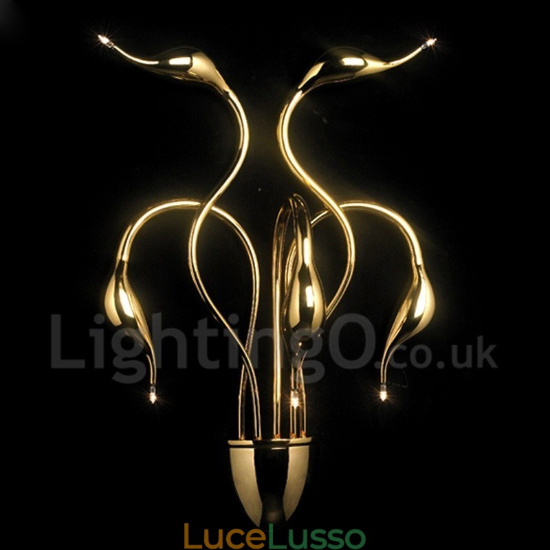 Applique da parete Swan Head Modern Contemporary Multi Colours Luce ambientale Applique da parete